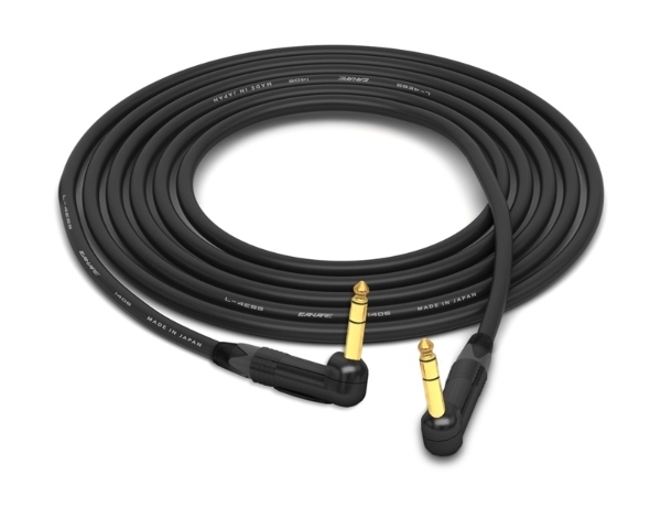 90&deg; Right-Angle 1/4" TRS to 90&deg; Right-Angle 1/4" TRS Cable | Made from Canare Quad L-4E6S & Neutrik Gold Connectors