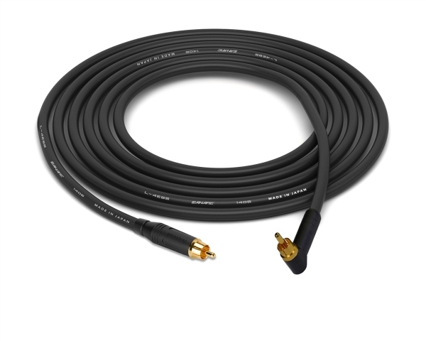 RCA to 90&deg; RCA Cable  | Made from Canare Quad L-4E6S & Amphenol & Switchcraftf Gold Connectors