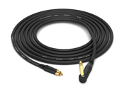 RCA to 90&deg; Right-Angle 1/4" TS Cable  | Made from Canare Quad L-4E6S, Neutrik Gold & Amphenol Gold Connectors