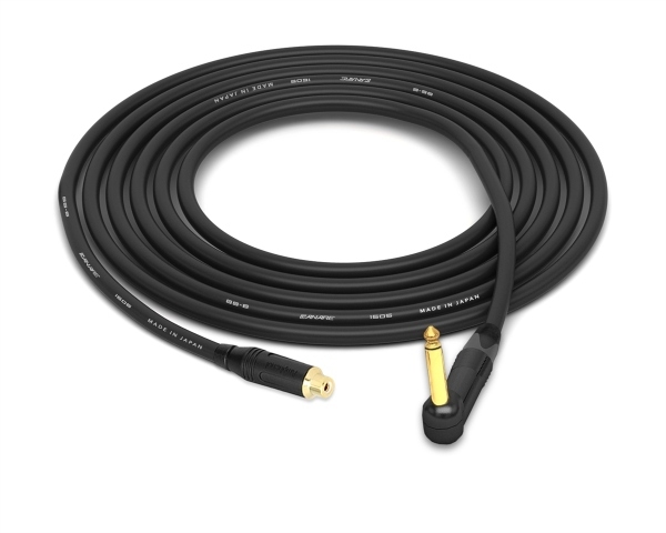 Female RCA to 90&deg; Right-Angle 1/4" TS Cable  | Made from Canare Quad L-4E6S, Neutrik Gold & Amphenol Gold Connectors