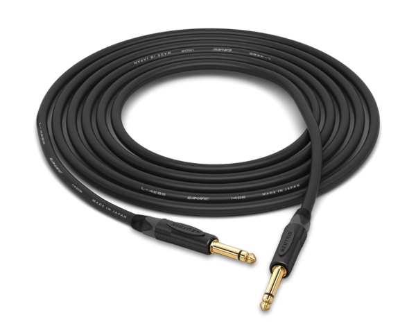 Canare Quad L-4E6S Instrument Cable with Neutrik Gold | Straight 1/4" TS to Straight 1/4" TS