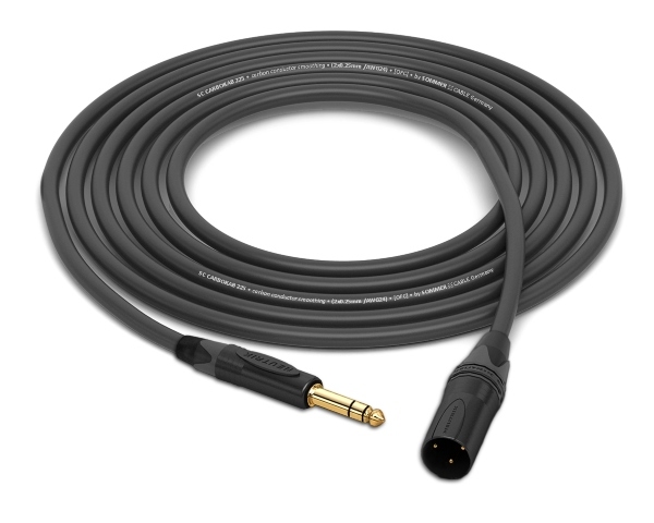 1/4" TRS to XLR-Male Cable | Made from Sommer Carbokab 225 & Neutrik Gold Connectors
