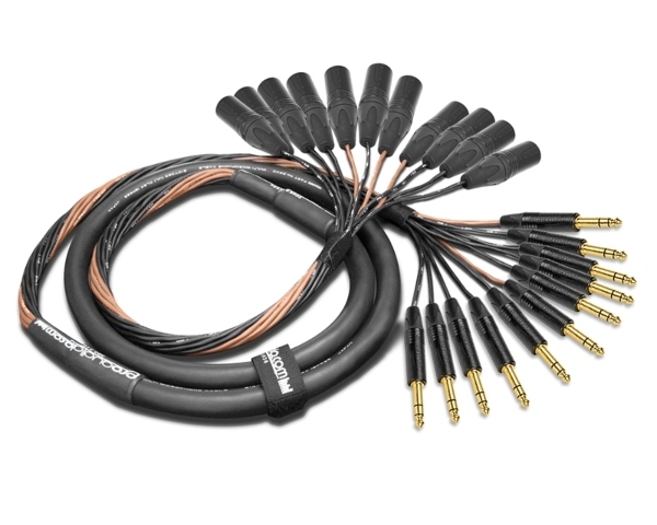 11-Channel Analog Snake | Made from Mogami 2933 & Neutrik Gold 1/4" TRS to XLR-Male | Standard Finish ( Harness Loom )