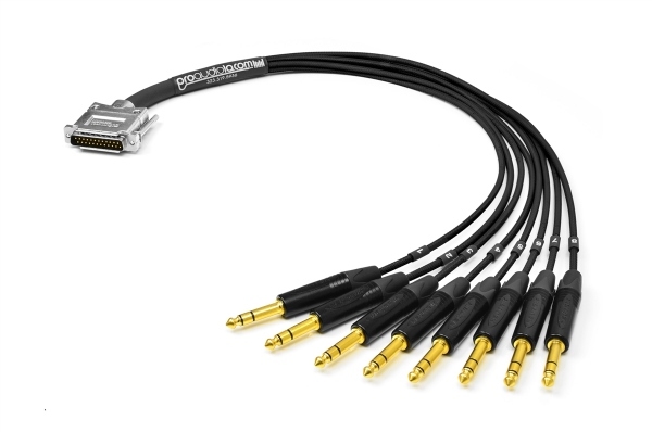 Analog DB25 to 1/4" TRS Snake Cable | Made from Rapco Horizon SN8-IJIS & Neutrik Gold Connectors | Premium Finish