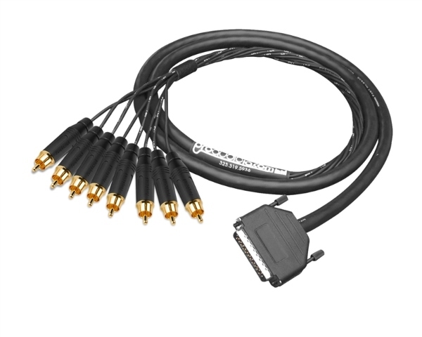 Analog DB25 to RCA Snake Cable | Made from Mogami 2932 & Amphenol Gold Connectors | Standard Finish