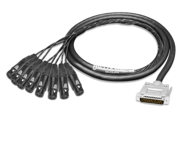 Digital DB25 to XLR-Female Snake Cable for Apogee DA16x (Yamaha Pinout) | Made from Mogami 3162 & Neutrik Gold Connectors (Yamaha Pinout) | Standard Finish