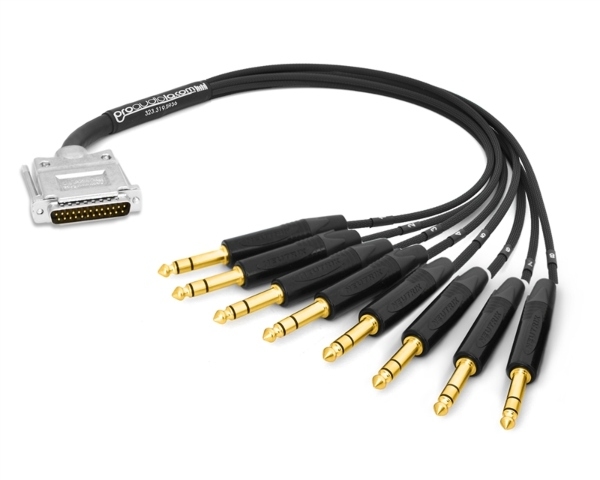 Analog DB25 to 1/4" TRS Snake Cable | Made from Mogami 3162 Digitally-Rated Snake & Neutrik Gold Connectors | Premium Finish
