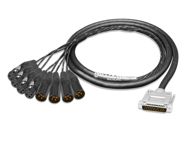 Digital DB25 to XLR | Made from Mogami 3162 & Neutrik Gold Connectors | Standard Finish