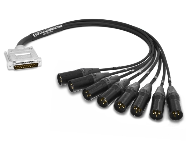 Analog DB25 to XLR-Male Snake Cable | Made from Mogami 3162 Digitally-Rated Snake & Neutrik Gold Connectors | Premium Finish