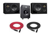 Adam Professional Audio A8H 340W 8" Active 3-Way Midfield Studio Monitor Kit w/ Sub12 Subwoofer (Pair)