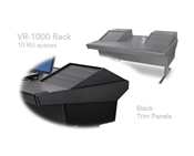 Argosy Universal 70V Series w/25" Flat Desk Insert & 2 VR1000 Rack Units | Black End Panels