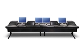 Argosy 90-V4RGE | 91" Desk Inserts w/ 4 VR1503 Racks & Black End Panels