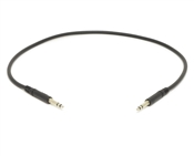 Molded Nickel TT Cable | Made from Mogami 2893 Mini-Quad Cable | 1 Foot | Black