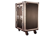 Gator G-TOUR 10X14 PU Pop-Up Console Rack Case | 10 Space Top and 14 Space Front and Rear Rackable Audio Equipment