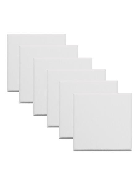 Primacoustic Paintable Absorber Acoustic Wall Panel 6-pack - White w/ Beveled Edge (24" x 24" x 2")