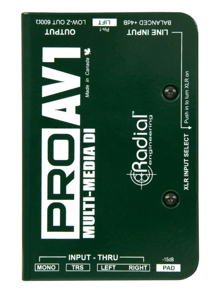 Radial ProAV1 | Mono Passive Multimedia Direct Box