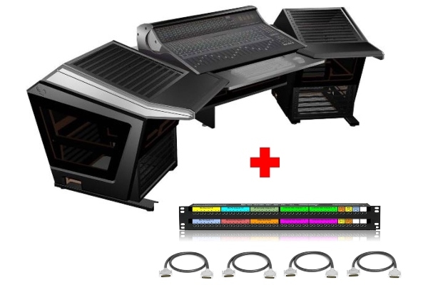 SSL XL-Desk | 24x8x2 Mixing Console (Unloaded) with Angled Sterling Modular Desk and Patchbay & Cabling Package