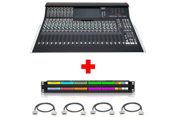 SSL XL-Desk | 24x8x2 Mixing Console (Half Loaded) with Patchbay & Cabling Package