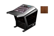 Sterling Modular Plan-Uno Console | Sapele Hardwood | Dark Brown Finish | 24 RU