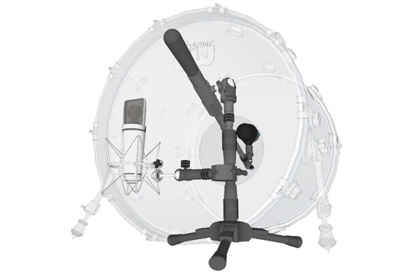 Triad Orbit Inside and Outside Kick Drum Mic Stand System