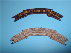 0840 Vietnam U.S. Army 33rd Infantry Scout Dog Platoon Scroll PC6