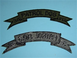 0842 Vietnam U.S. Army 34th Patrol Dog Platoon Scroll PC6