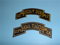 0864 Vietnam U.S. Army 43rd Scout Dog Platoon Tab PC6