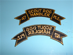 0868 Vietnam U.S. Army 47th Scout Dog Handler Platoon Scroll PC6