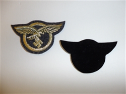 51269 WW2 British England cloth Pilot Badge RAF Luftwaffe aircraft gray