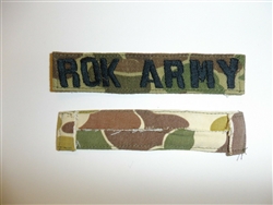 e3503 Vietnam ROK Republic of Korea Army Name Tape Duck Hunter Camouflage R21E1