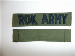 e3504 Vietnam ROK Republic of Korea Army Name Tape OD R21E1