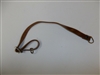 e2436 1920's-WW 2 US Army brown leather chin strap champaign hat damage IR19B