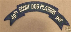 0872 Vietnam 49th Infantry Scout Dog Platoon Tab (dark blue)