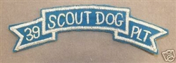 0852  39th Infantry Scout Dog Platoon Tab (Lt Blue)