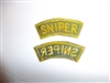 b0587 Vietnam US Army  Sniper tab yellow thread ERDL Camouflage IR40D