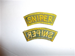 b0587 Vietnam US Army  Sniper tab yellow thread ERDL Camouflage IR40D