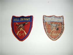 0800 Vietnam Dog patch Hell on Paws K-9 small patch PC3
