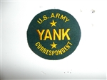 c0007 WW 2 US Army YANK CORRESPONDENT Magazine Patch Circular R10A