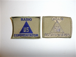 c0171 WW2 US Civilian Radio Commentator Patch Contractor R10C