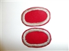 b0937 WWII OSS Oval for Jump Wings Red wool silver Bullion wire boarder C19A5