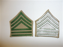 b2057p WW2 USMC Master Technical Sergeant Rank Summer khaki embroidered pair R7A