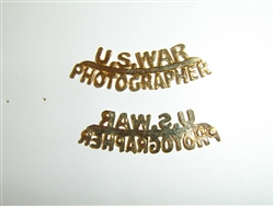c0041s WW 2 Civilian Sew On Metal US War Photographer Insignia gold A3B3