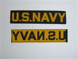 b3926 Vietnam US Navy Tape issue made woven gold