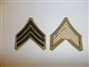 b4337p WW2 USMC Sergeant Rank Chevron Summer wool on khaki pair R7A