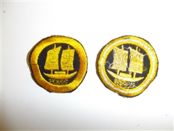 b5133 Vietnam RVN Navy Junk Force Beret badge embroidered black IR9A