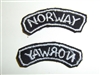 b5284 WW 2 Norway Navy tab white on black C10A8