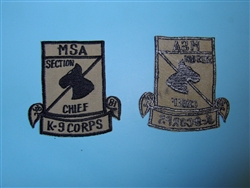 D031 1950s - 60s  US Army MSA Section Chief K9 Corps  patch