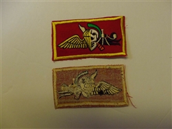 b5678 US USMC Vietnam Recon Wings for Force Recon on red backing R5D