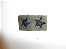 b5962s Vietnam LAOS 1st Lieutenant Collar Emblem single OD cloth 2 Star ir12c