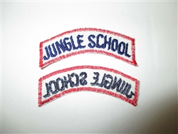 b7476 US Army Vietnam tab Jungle School blue white red IR37B